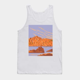 Watson Lake at Granite Dells in Prescott Arizona USA WPA Art Poster Tank Top